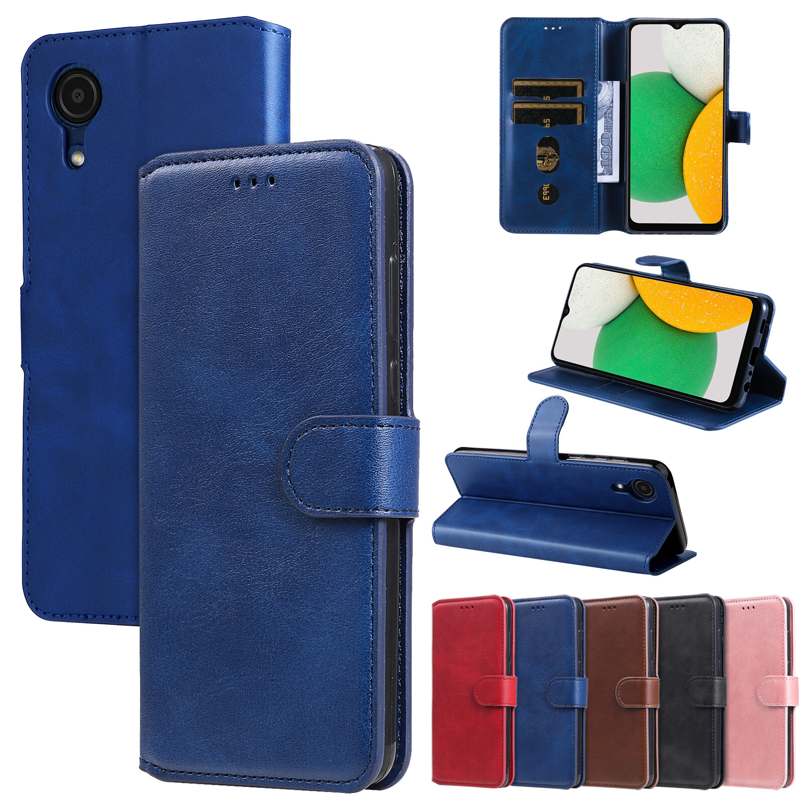 XICCI for Samsung A03 Core Phone Case With Credit Card Stand Magnetic Wallet Flip Cover Leather Casing