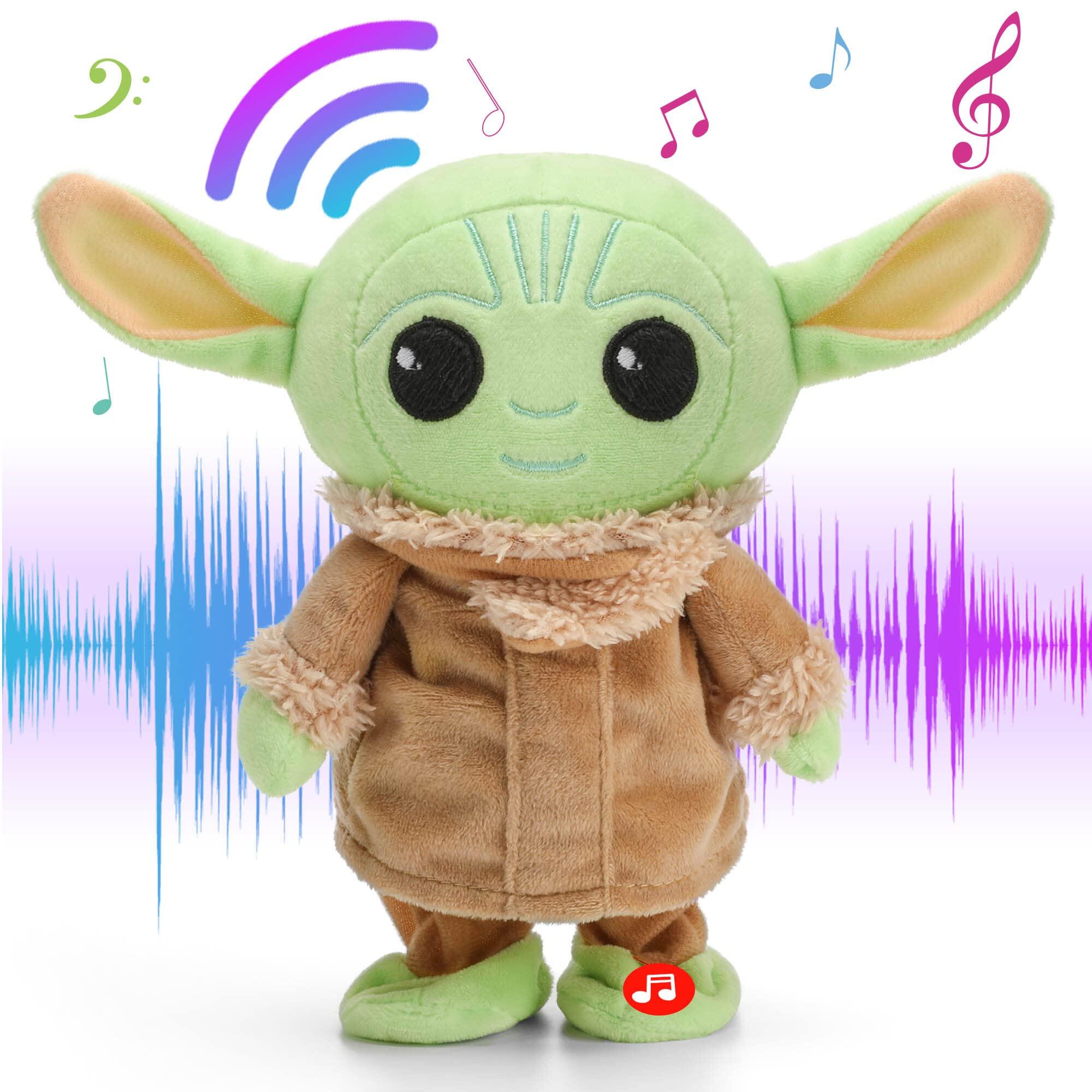 9 inch Talking singing walking baby Yoda Stuffed toy doll that repeats what you say interactive stuffed animal gift for boys and girls children