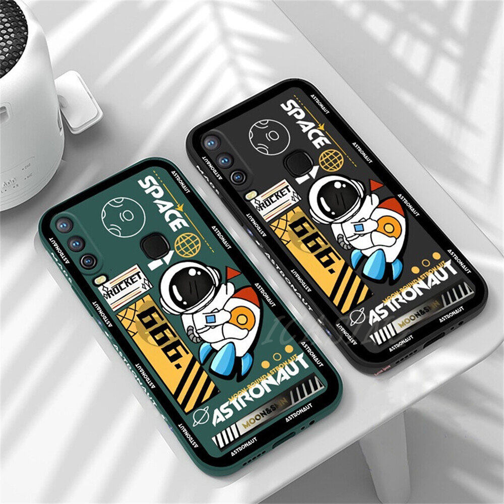 Case Compatible for iPhone 15 Pro Max 15 Plus 14 Pro Max 14 Plus 13 Pro Max iPhone 11 Pro Max 12 Pro Max iPhone XR XS Max iPhone 6 6S 7 8 Plus SE 2020 Fashion Rocket Space Astronaut Soft Square TPU Matte Cover