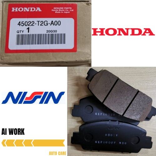 𝑹𝑬𝑨𝑫𝒀 𝑺𝑻𝑶𝑪𝑲[ NISSIN ] HONDA BRAKE PAD HONDA ACCORD ( T2A ) HRV/ ODDSSEY RC1 (100 ORIGINAL MADE