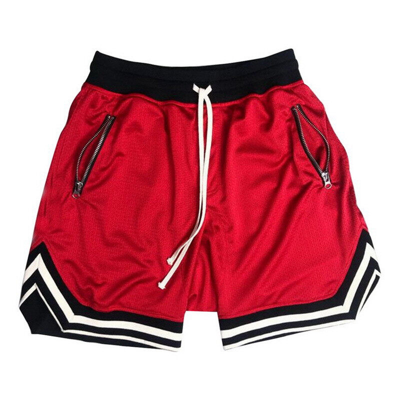 Happybuyner Basketball Shorts For Men Mesh Leisure Chic Patchwork High Street Sweat Shorts Running Fitness Quick Dry Fashion Harajuku Ins Baggy Joggers 3XL