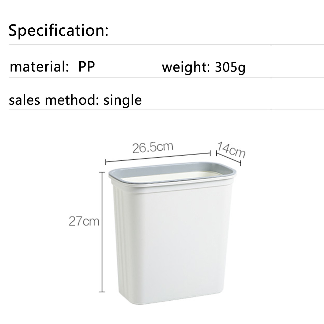 Homenhome Waste Bin Hanging Trash Can Classificable Bin Hitchable Cabinet Garbage Basket for Kitchen