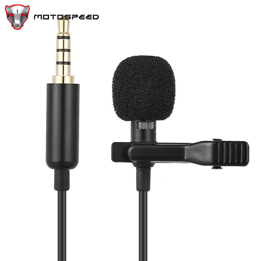Andoer EY-510A Mini Portable Clip-on Lapel Lavalier Condenser Mic Wired Microphone for iPhone iPad Android Smartphone DSLR Camera Computer PC Laptop
