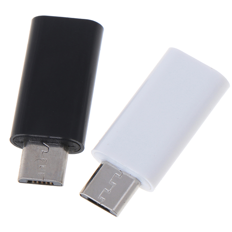 White Usb 3 .1 Type -C Male To Micro Usb Female Converter Usb -C Adapter Usb Typ