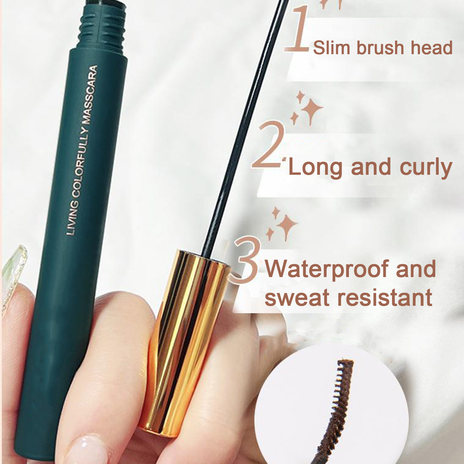 Cây chuốt dài mi trang điểm mascara không thấm nước mi Mascara bền lâu không Smudge dày đồ nối lông mi dụng cụ trang điểm chuyên nghiệp màu đen/xanh/nâu/đỏ hồng lý tưởng