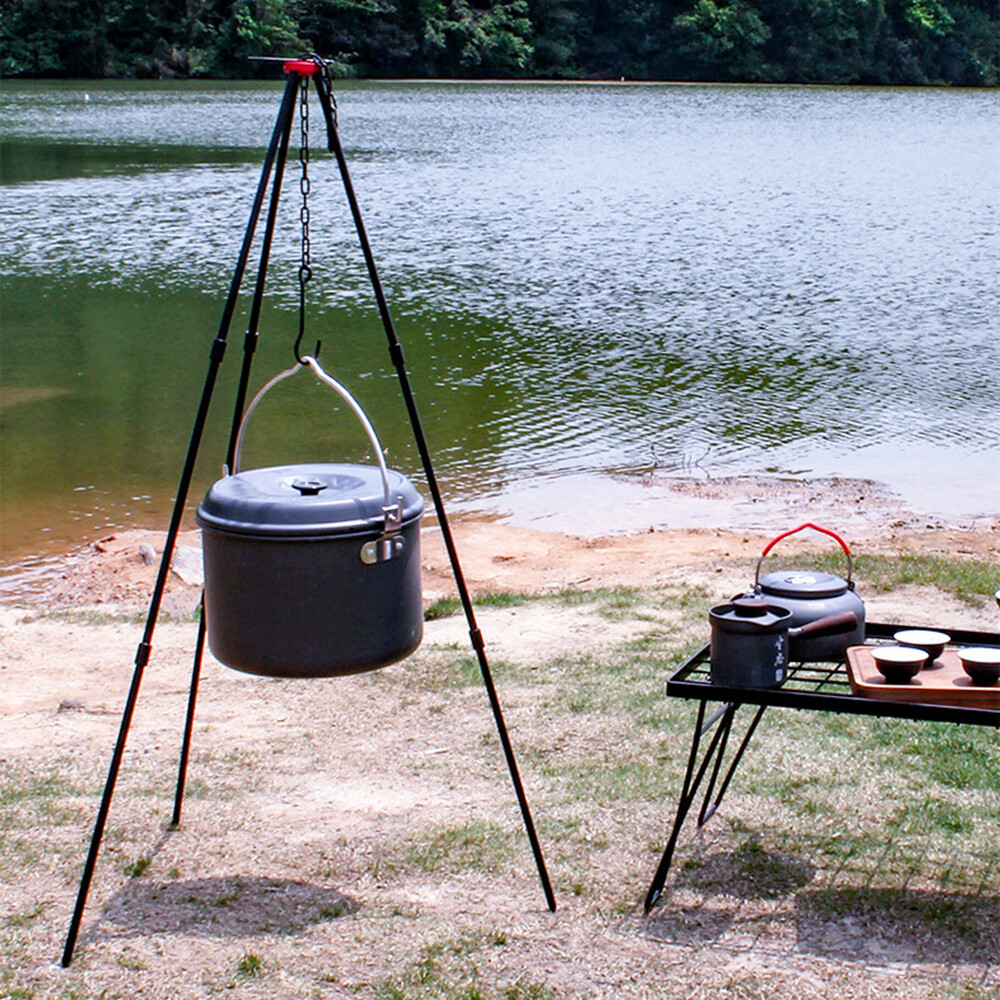 sundick Camping Bonfire Tripod Portable Triangle Support Camping Bonfire Frame