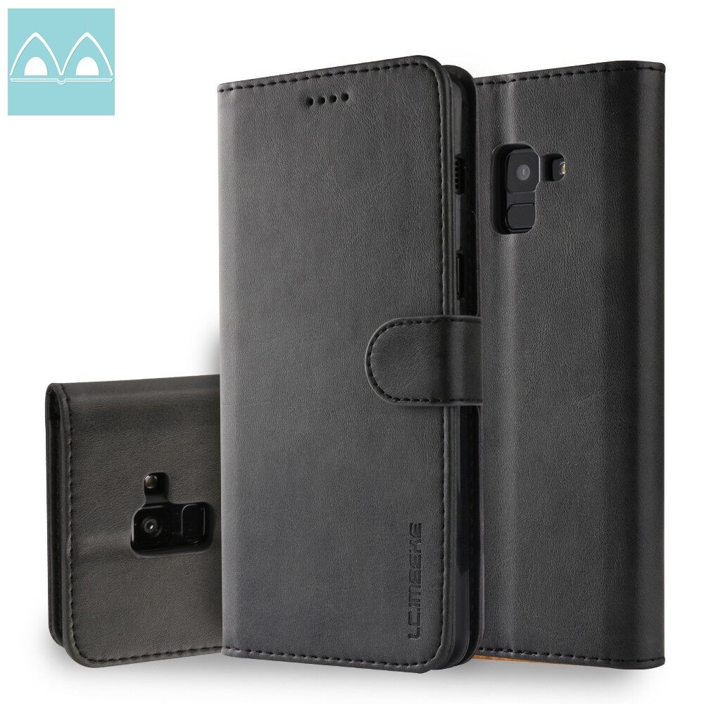 For samsung a5 2018/a6 a6 plus 2018/a7 2018/a8 a8 plus 2018/a9 a9s 2018/j4 j4 plus j6 j6 plus j4 j6 prime 2018/j8 2018 magnetic retro flip leather phone cover casing
