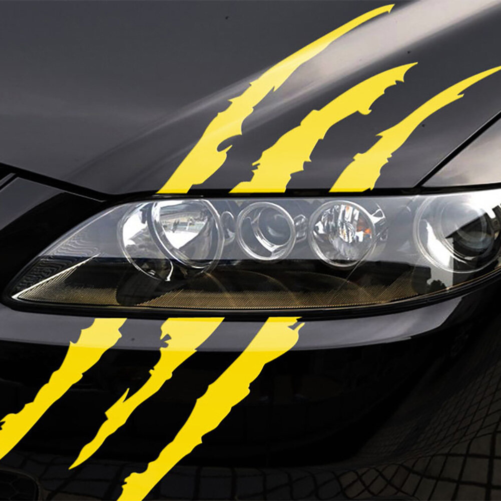 Funny Claw Scratch Stripe Phản Quang Xe Đèn Pha Decal Sticker Trang Trí