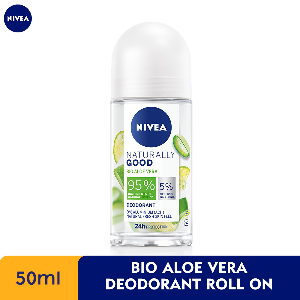 NIVEA Deodorant Naturally Good Aloe Vera Roll On 50ml | Lazada