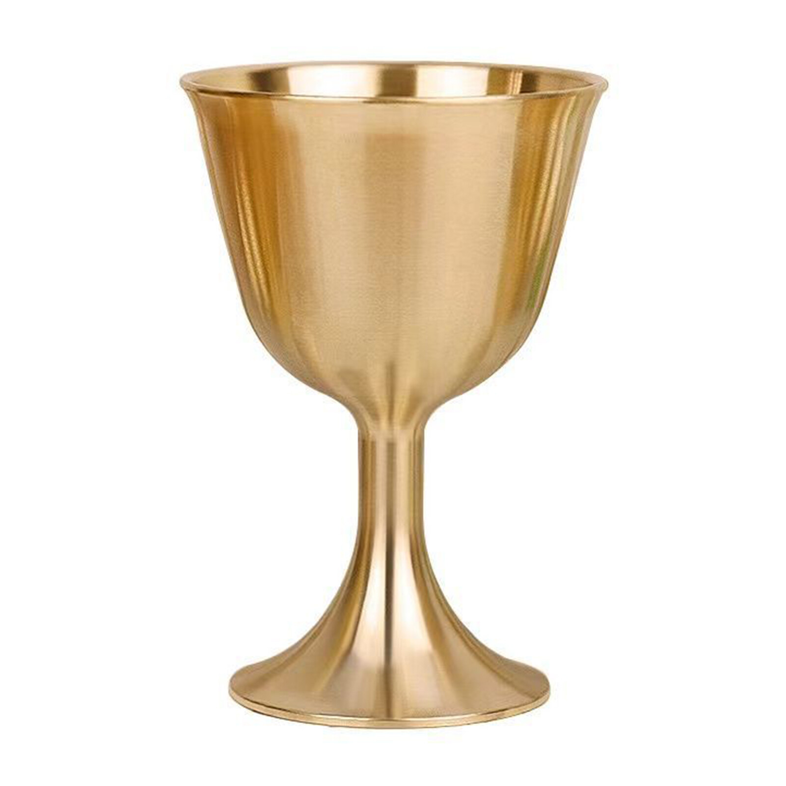 juchedong Durable Wine Glass Good Gloss Copper Portable Smooth Edge Wine Cup for Daily Use Drinking Wine Glass