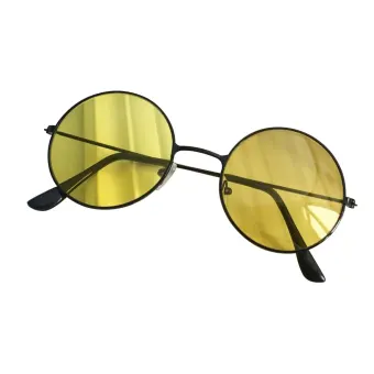 round glass goggles