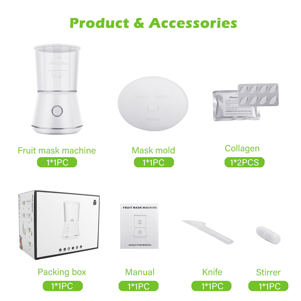 Face Mask Machine DIY Face Mask Maker Automatic Vegetable Face Mask Natural Collagen Fruit Face Mask Machine Beauty Facial SPA