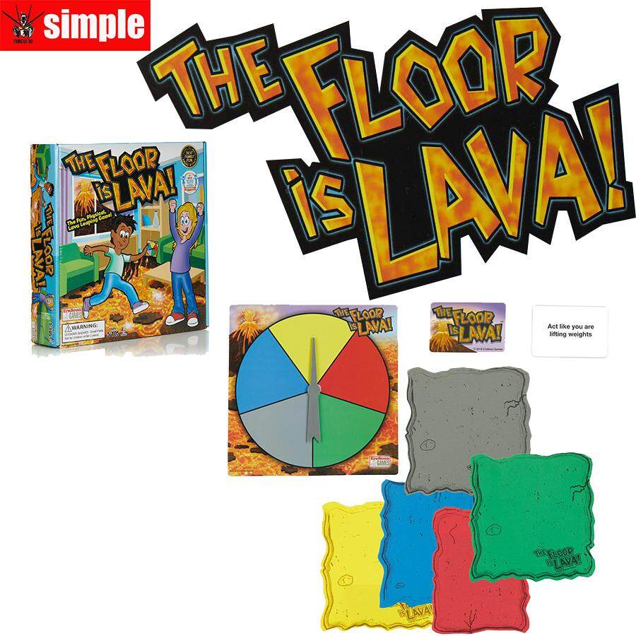 THE FLOOR IS LAVA 27 Cards Board Game Interactive Family Party Happy