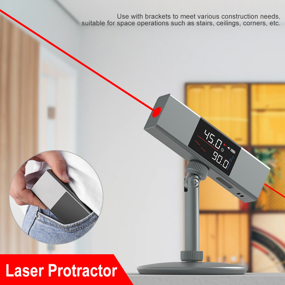 Laser Protractor Digital Inclinometer Angle Measure Tools Single/Dual