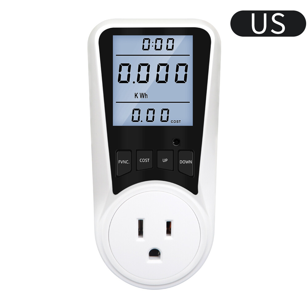 EU UK US Plug Power Meter Energy kWh Consumption Digital Wattmeter Watt Tester Monitors Measuring Outlet Electricity Socket