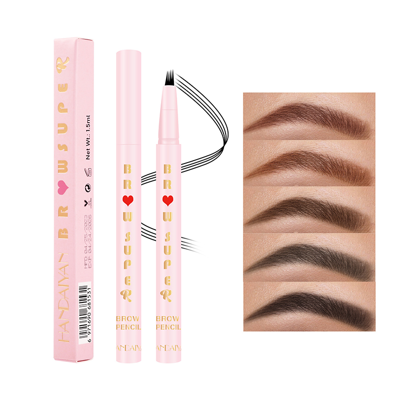 Liquid Eyebrow Pencil 4 Forked Natural Eyebrow Long Lasting Waterproof Eyebrow Pencil