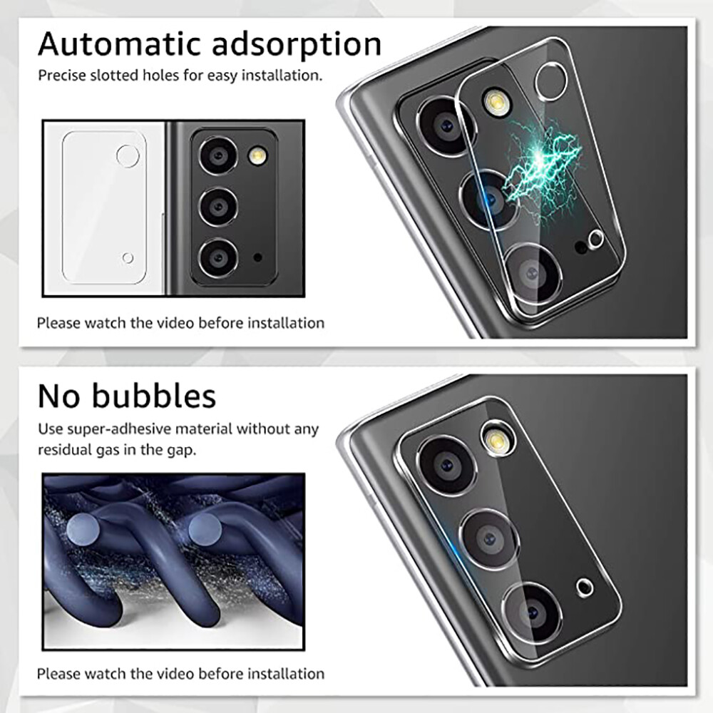 LEEWINDA 2 Chiếc Ống Kính Máy Ảnh Kính Cường Lực, Cho Samsung Galaxy Note 20 Vỏ Bảo Vệ Camera
