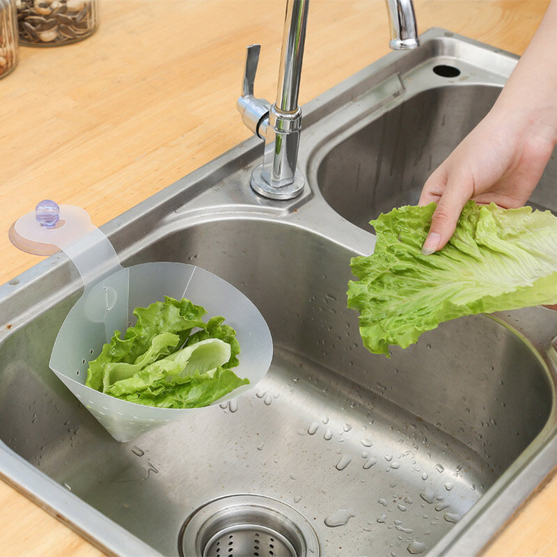 Thiết Bị Tách Rác Nhà Bếp Treo Thoát Nước Bồn Rửa Nhà Bếp Tự Đứng Bộ Lọc Nước Ép Súp Thức Ăn Thừa Đơn Giản Có Thể Gập Lại