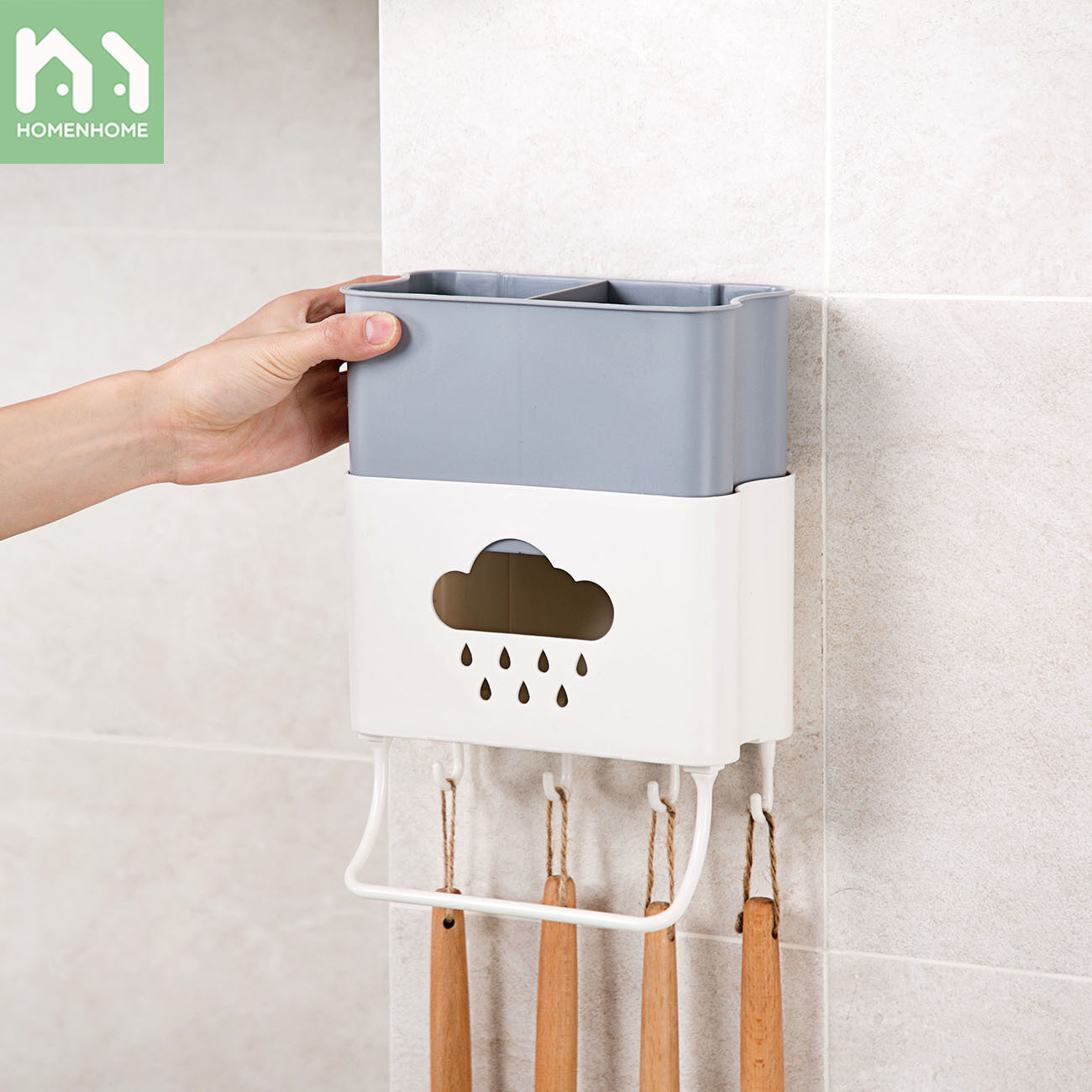 Homenhome Multi-functional Chopsticks Racks Kitchenware Storage Box Chopsticks Box