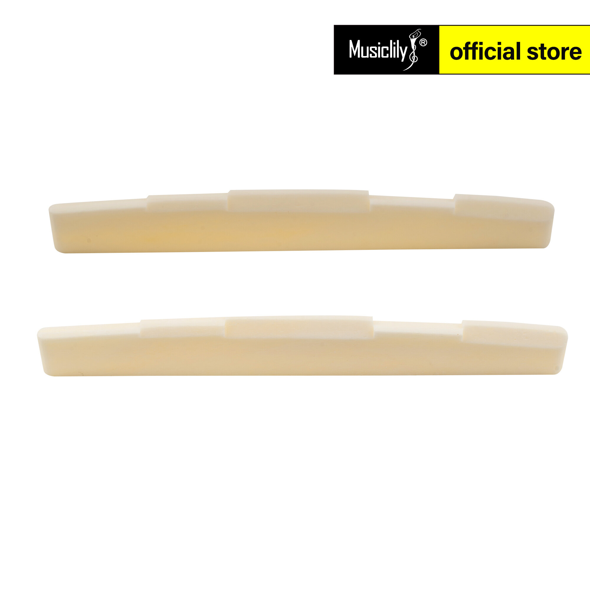 Musiclily Pro 73.15mm Universal Compensated Bone Saddle for 6-String Acoustic Guitar