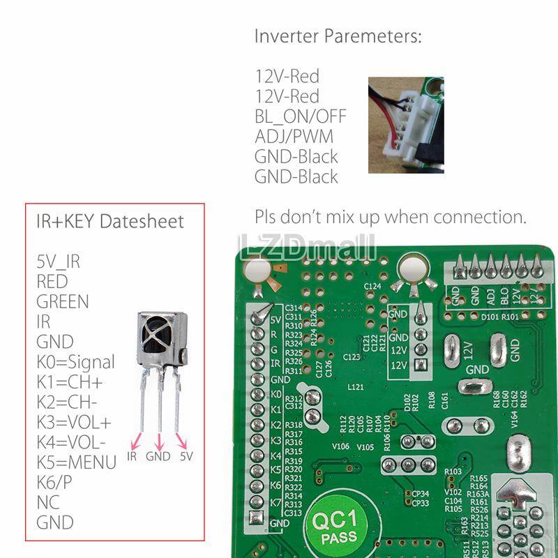 Không cần firmware t. hd8503.03c bảng điều khiển + 7key nút board + 2CH 6bit 40pins Cáp LVDS, chương trình miễn phí phổ Bảng điều khiển LCD TV Bo mạch chủ
