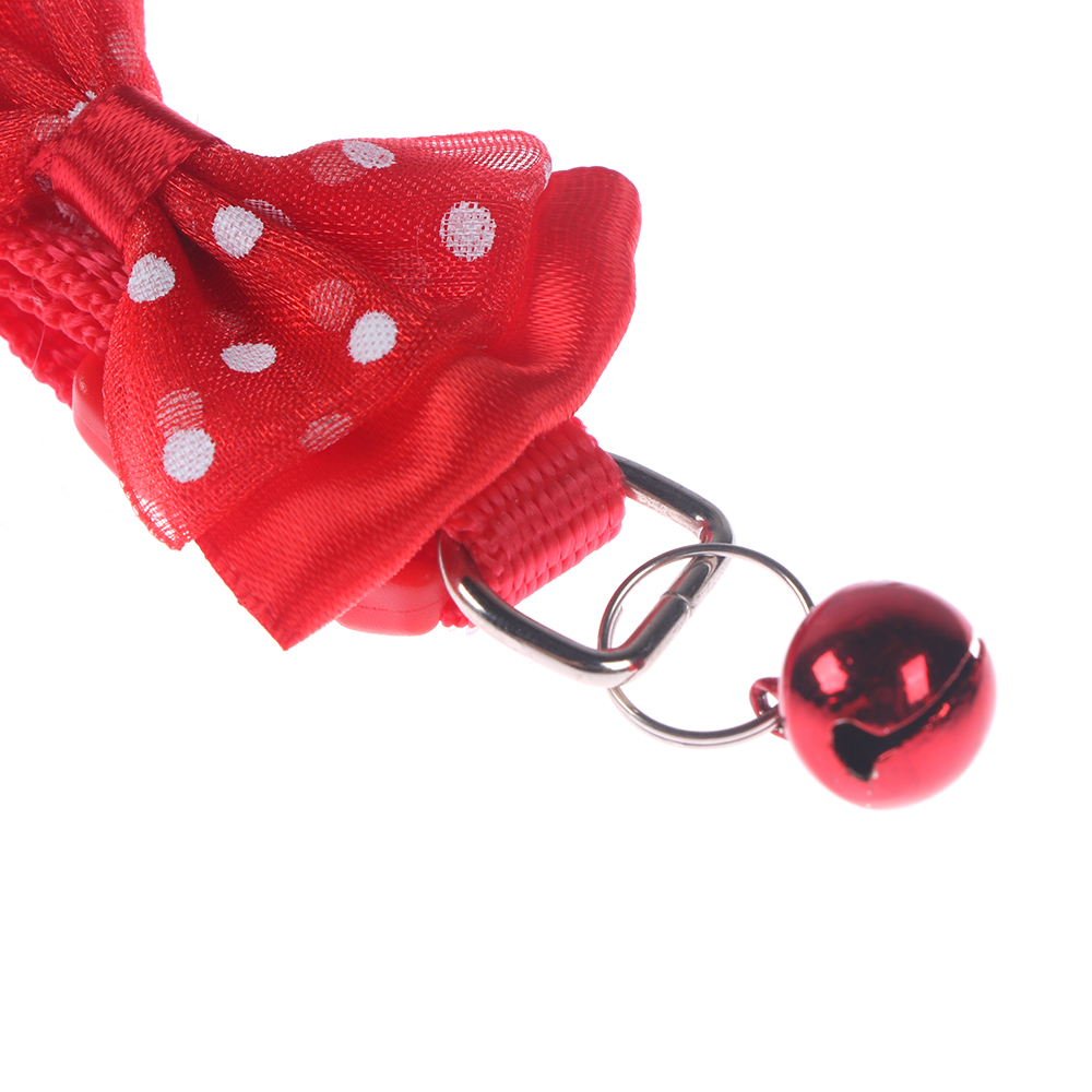 Dog Bow Bell Adjustable Kitten Collar Puppy Necktie Bowknot Cat