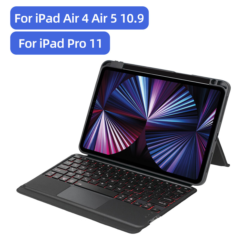For ipad magic keyboard case for 2024 ipad pro 11 m4 pro 13 air 13 m2, air 11 air 4/5 10.9 10th gen 7/8/9th 10.2 air 3 pro 10.5 pro 12.9 3/4/5/6th detachable backlit bluetooth-compatiable keyboard cover