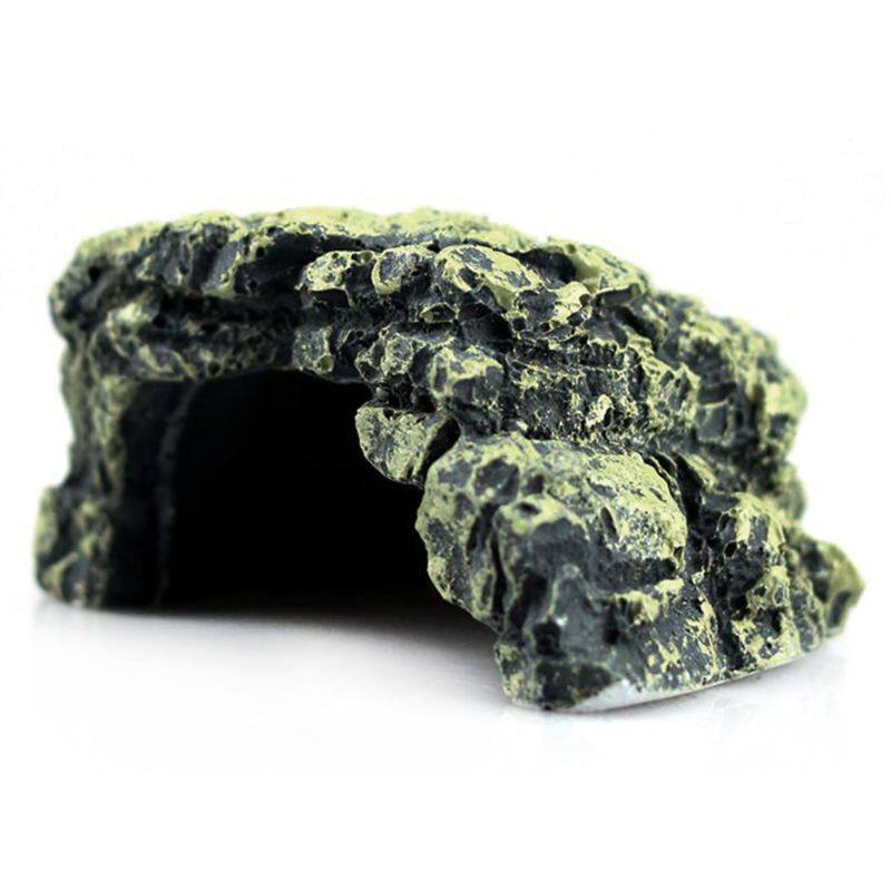Hiding Cave Aquarium Fish Tank Landscaping Decoration Vintage Home Resin Hideaway Shrimp Breeding Shelter Multiple Holes