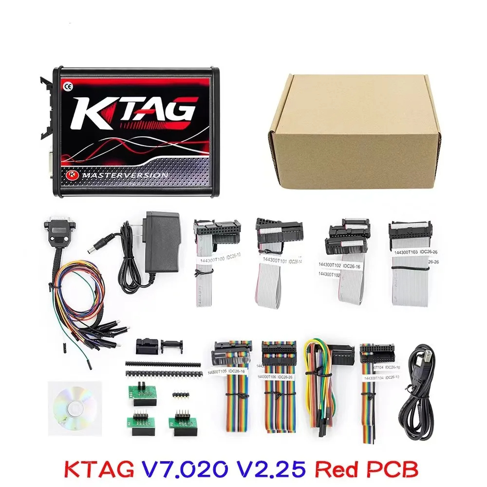 Ktag v7.020 v2.25 red pcb red european ecu programmer unlimited points networkable