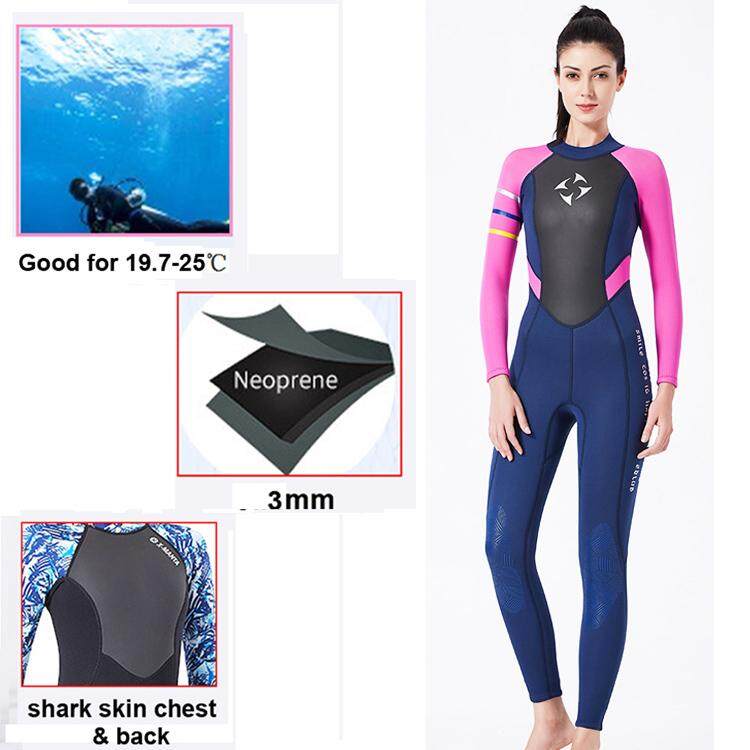 ธรรมชาติดาวเต็มรูปแบบWetsuits 3Mm Neopreneกลับซิปสำหรับแขนยาวสำหรับดำน้ำเล่นเซิร์ฟดำน้ำดูปะการัง-หนึ่งชิ้นชุดเว็ทสูทสำหรับผู้ชายผู้หญิง