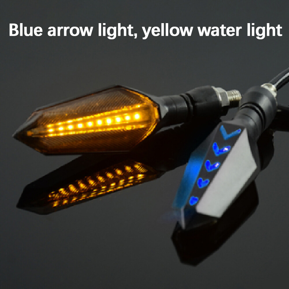 Vastar High quality 2pcs 10mm Universal Motorcycle LED Turn Signal Lamp Sequential Flowing Flash Indicator Lights Amber Running Light