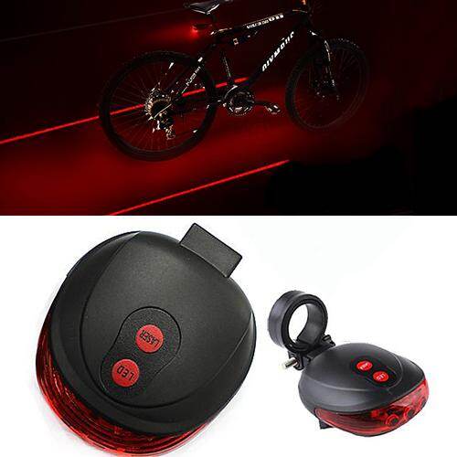 Honrane Bicycle Bike Cycling Led Laser Tail Light Safety Rear Warning Lamp 7 Mode