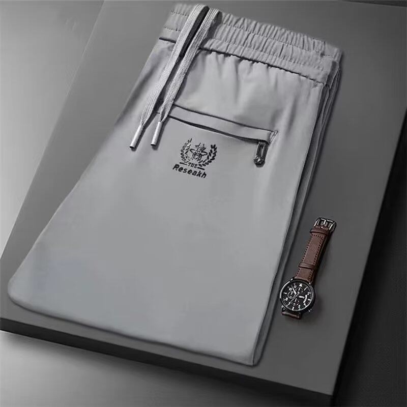 M-5XL Hàn Quốc rộng thời trang mùa hè cỡ lỡn giản dị thẳng cắt quần thể thao nam