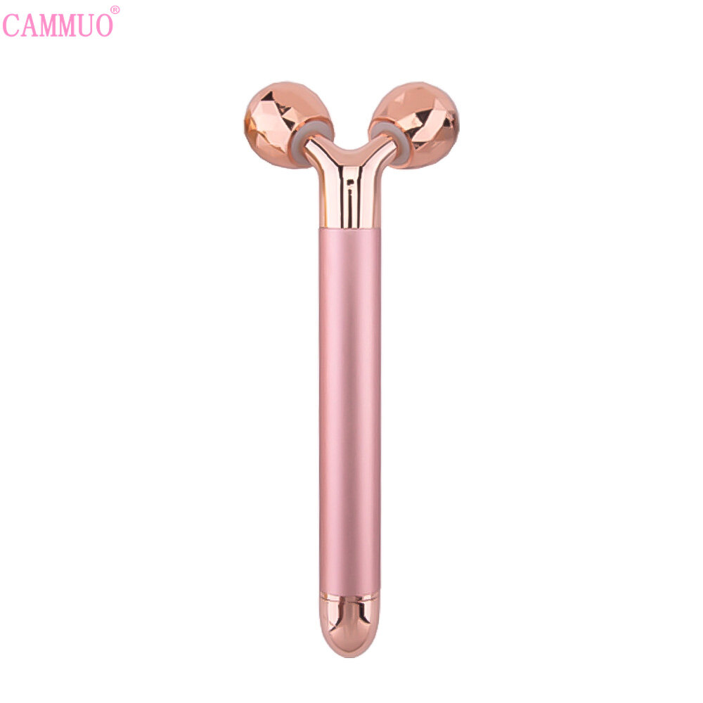 Cammuo Y-Shape Facial Lifting Roller Massager 24K Wrinkle Remover Anti-cellulite Facial Care Tool