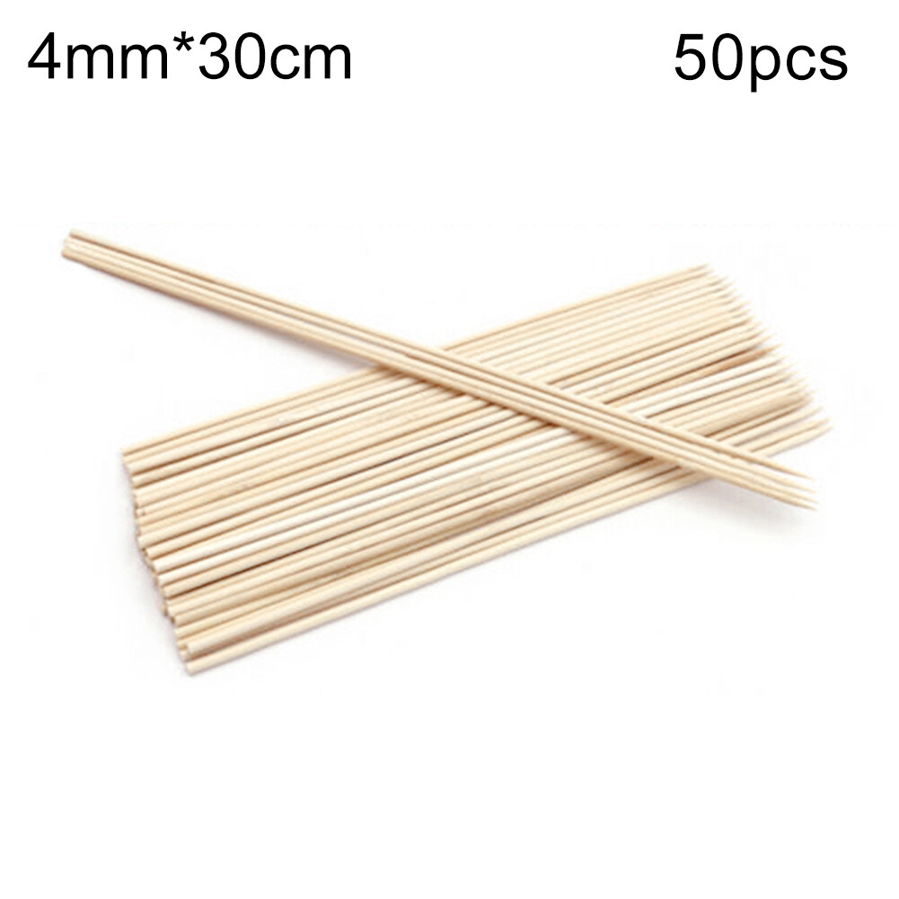 50/100Pcs Dùng Một Lần Thịt Nướng BBQ Tre Xiên, Thịt Viên Thực Phẩm Thịt Viên Que Gỗ Xiên Tre Nướng Dùng Một Lần Xiên Thịt Cừu Kim Nướng Xiên Cay Xiên Tre Thơm Sản Phẩm Tre Dụng Cụ Nướng Thịt