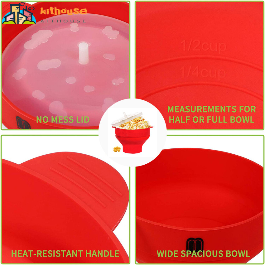 Original Microwave Popcorn Silicone Popcorn Maker, Collapsible Bowl