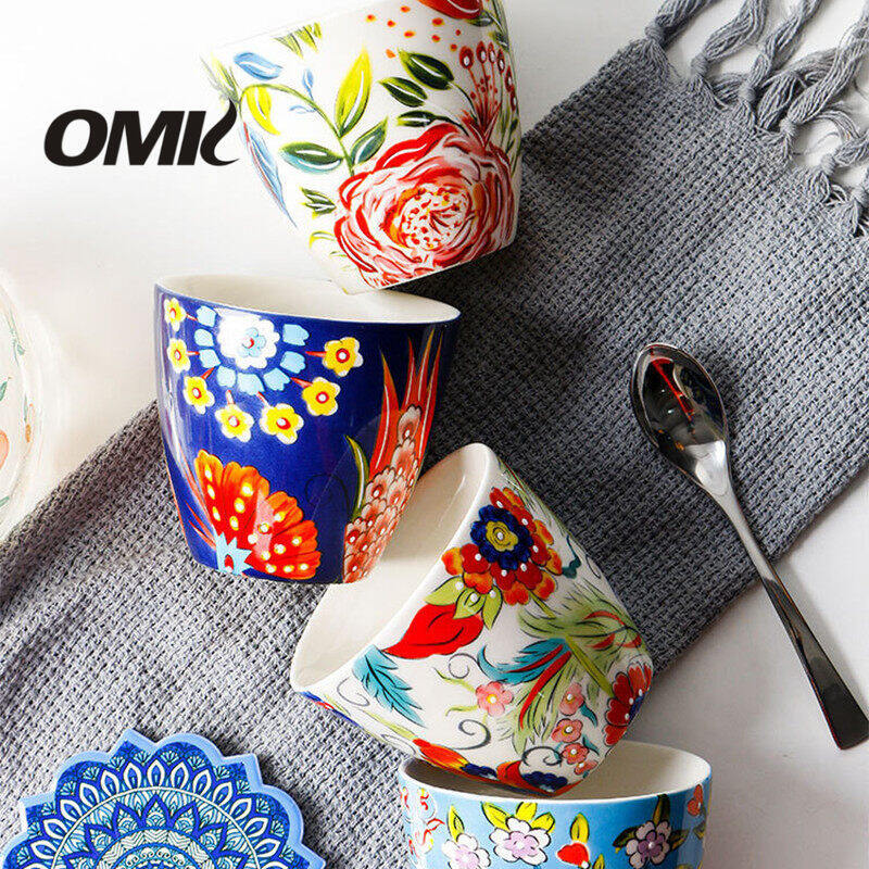 OMK American Style Underglaze Ceramic Teacup 400ML Coffee Cup Mug