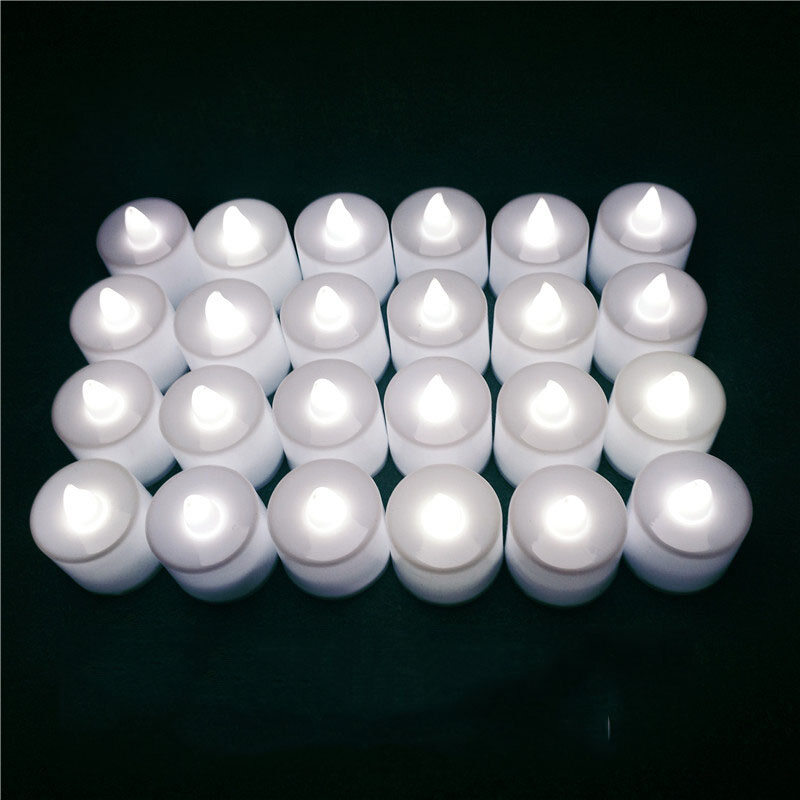 Romantic Christmas LED Flameless Smokeless Candle Light/ Button Battery Decorative Candle Lamp for Home Wedding Birthday Party Decoration