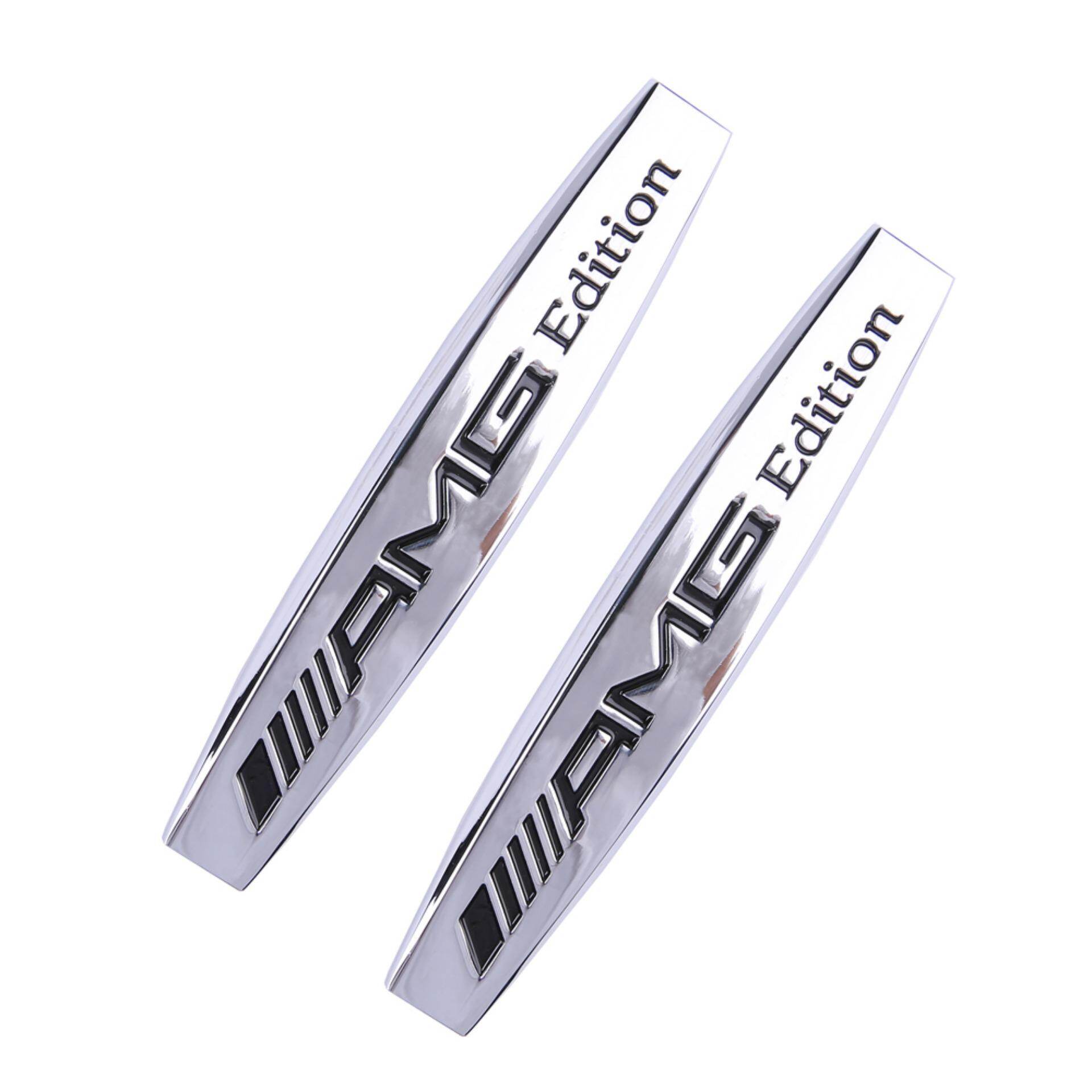 2 Miếng Dán Logo Xe Hơi Kim Loại Ba Chiều 3D Miếng Dán Bên Tấm Lá Đề Can Chữ Trang Trí Logo Xe Hơi Dành Cho Mercedes Benz GLE GLC GLS AMG GLK GLA CLS CLA W211 W212 W210 W203 W204 W205 W176 E260 E200 A B C E Class (LOGO AMG)