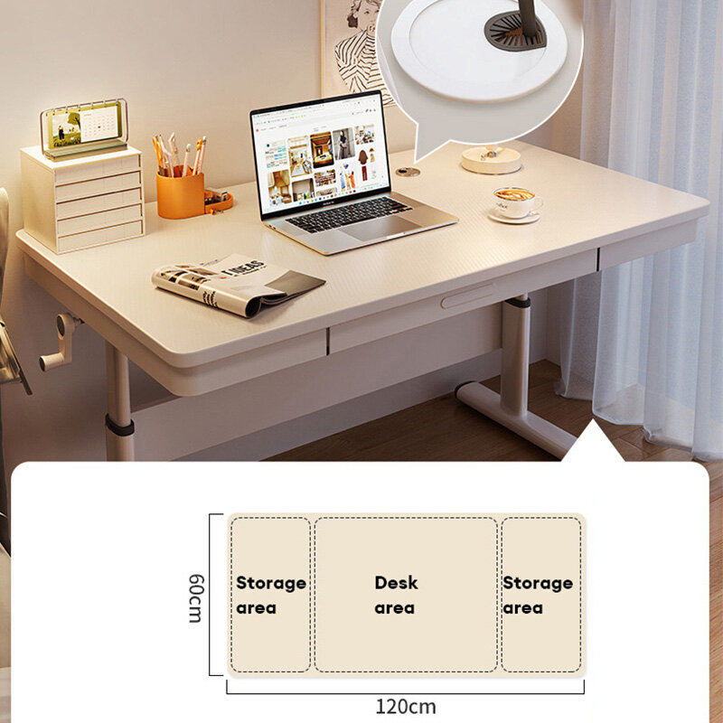 Computer desktop desk manual lifting home desk study desk lifting writing desk office desk
