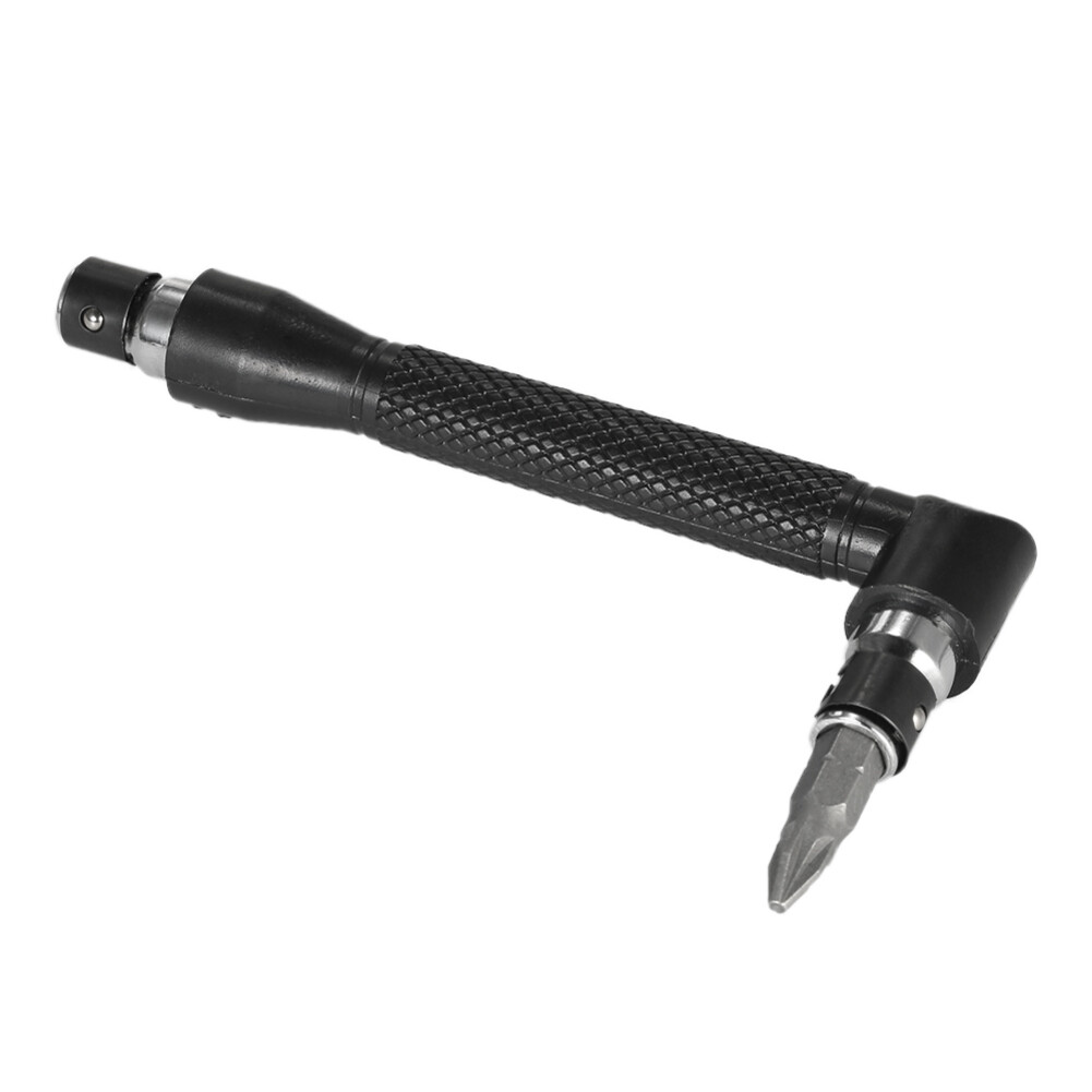 L-shaped Angle Socket Wrench 1/4 Inch Screwdriver Bits Holder Double-head Tool