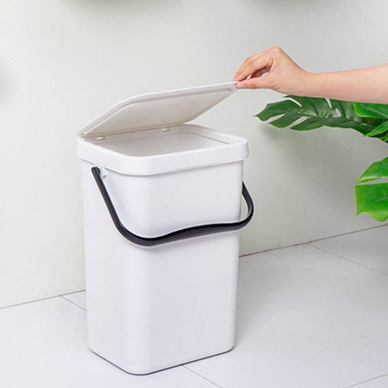 Bathroom Wall Mounted Trash Can Kitchen Waste Bin Living Room Dustbin