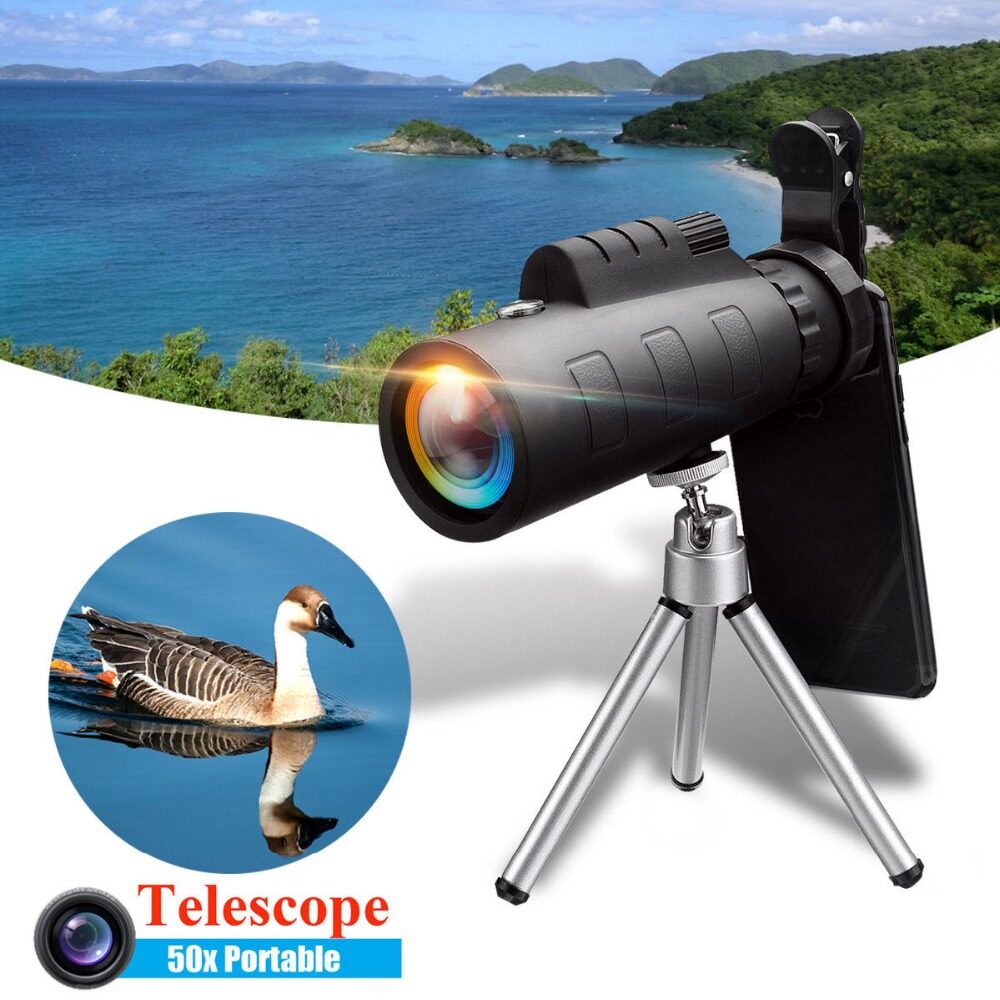 ZZOOI Moge 50X HD Zoom Optical Lens Camera Monocular Telescope Mobile Phone Camera Telescope