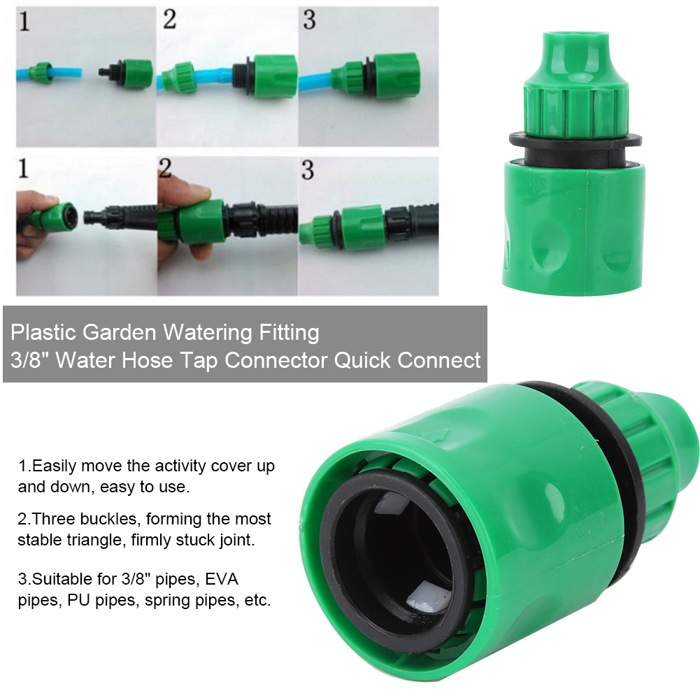 10 PCS Quick connector plastic garden irrigation accessory 3/8 water hose tap connector Quick connection