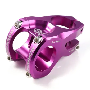 purple mountain bike stem