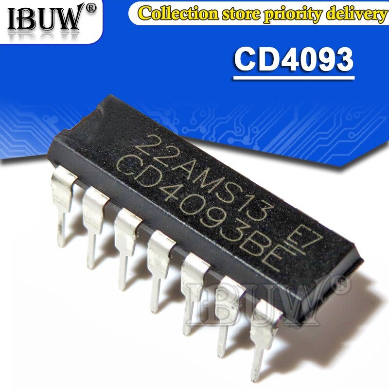 10pcs cd4093be dip cd4093 dip-14 cd4093bd dip14 logic chip