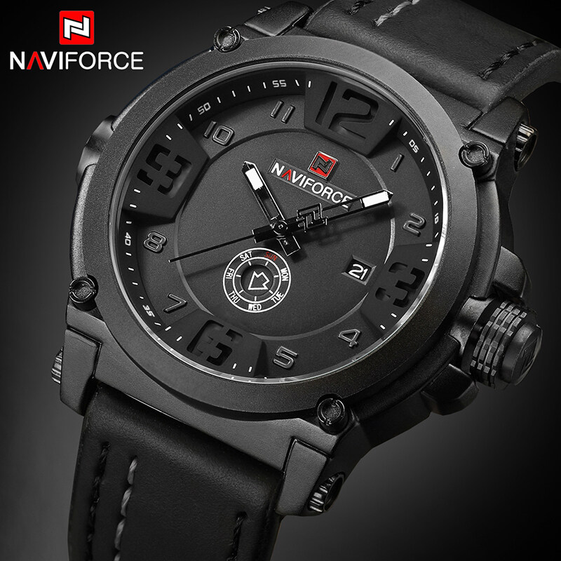 Đồng Hồ Nam Thương Hiệu Hàng Đầu NAVIFORCE Đồng Hồ Quartz Thời Trang Nam Bằng Da Có Ngày Đồng Hồ Thể Thao Nam Chống Nước Thường Ngày bán chạy