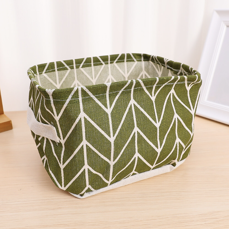 YESPERY Linen Desktop Storage Basket Sundries Toy Storage Box Laundry Basket Underwear Cosmetic Organizer Office Stationery Organizer
