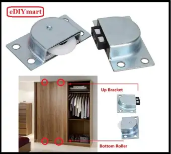 4sets 8pcs Stainless Steel Heavy Duty Cabinet Closet Sliding Door