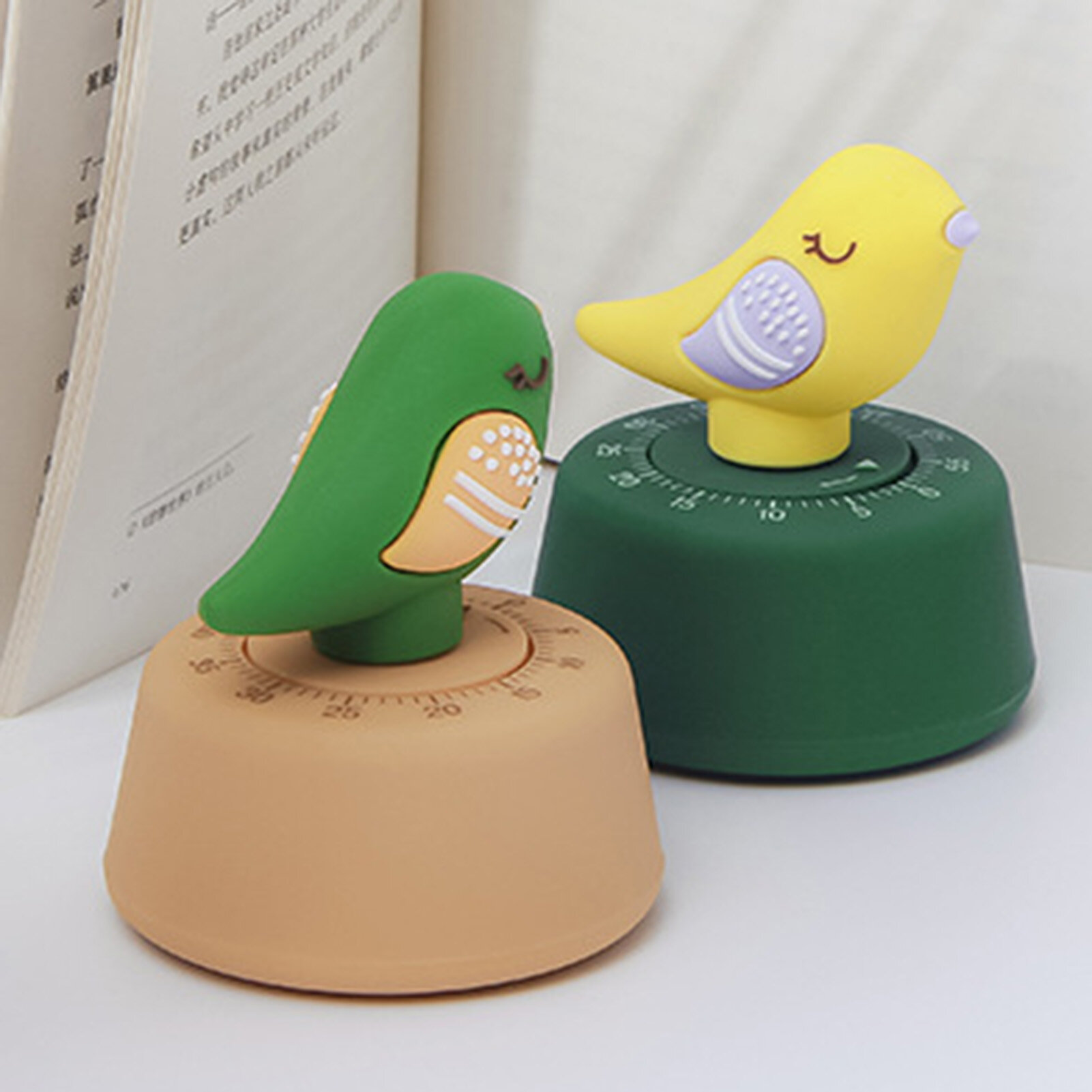 Farfi Cooking Timer 60-Minute Loud Ring ABS Small Bird Wind Up Clock Alarm Kitchen Accessories Useful Cooking Alarm